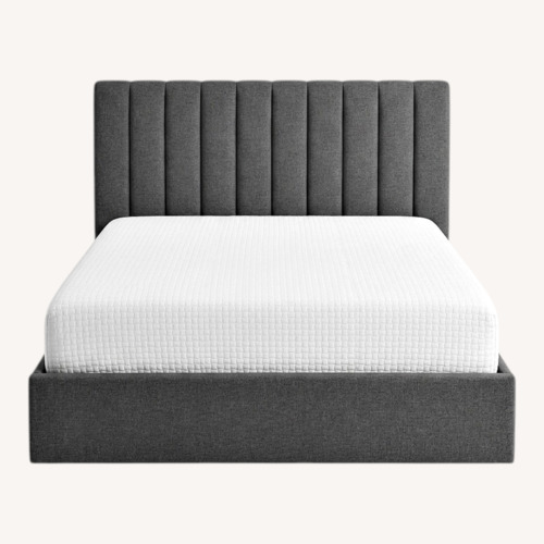 Used Wayfair Dark Gray Fabric Full Bed with Storage for sale on AptDeco