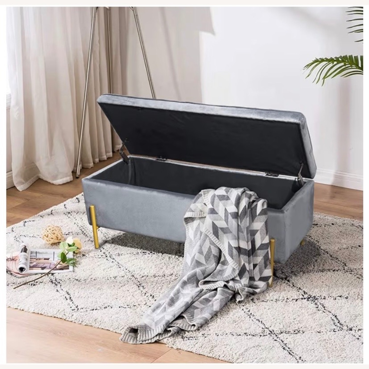 Amazon Mid Century Modern Storage Bench - image-3