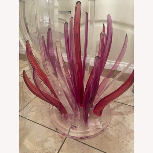 Used Authentic Shlomi Haziza Acrylic Table for sale on AptDeco