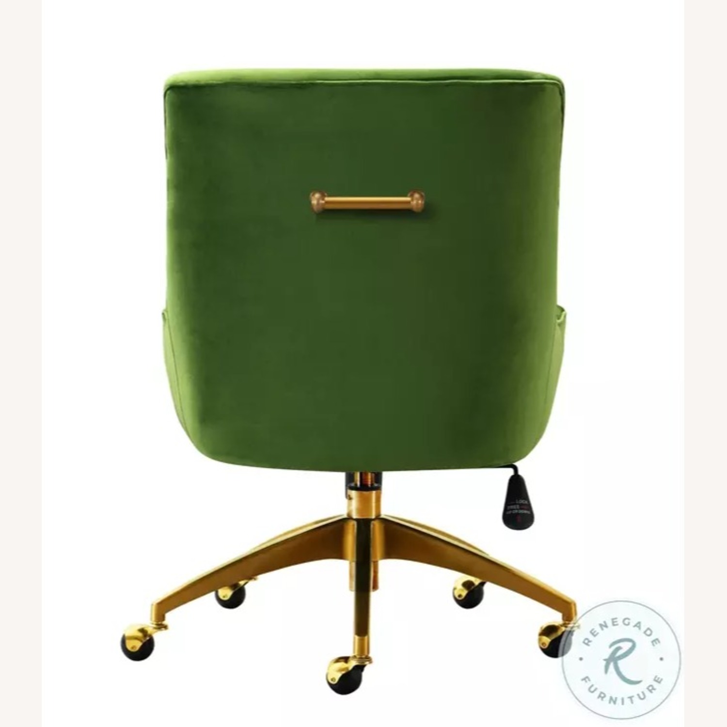TOV Furniture Beatrix Green Velvet Office Chair - image-5