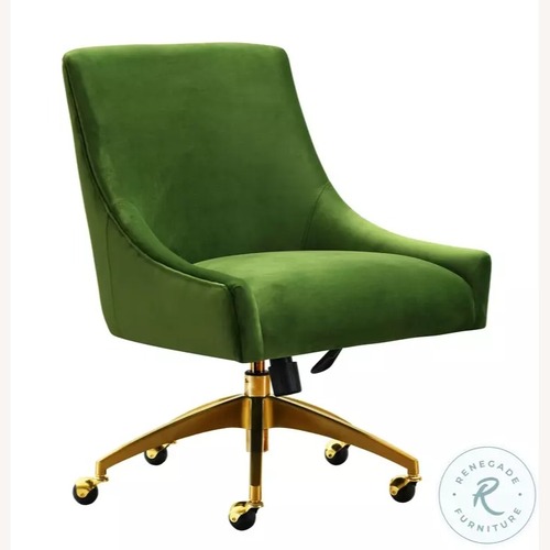 Used TOV Furniture Beatrix Green Velvet Office Chair for sale on AptDeco