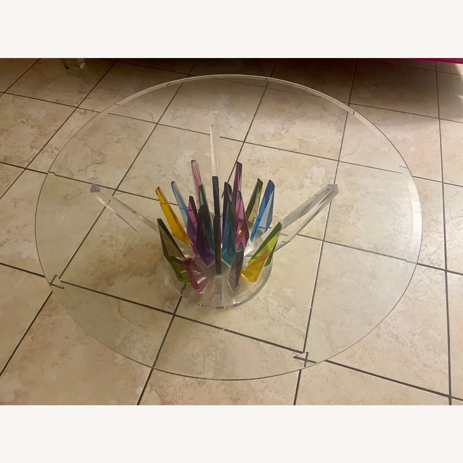 Rainbow Acrylic Coffee Table - image-3