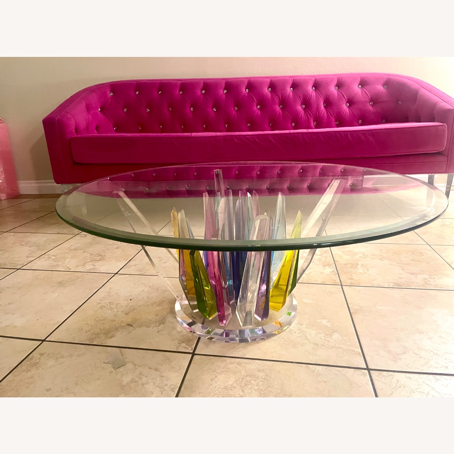 Rainbow Acrylic Coffee Table - image-2