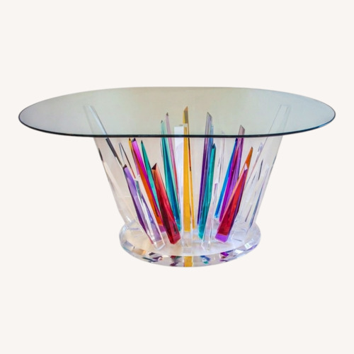 Used Rainbow Acrylic Coffee Table for sale on AptDeco