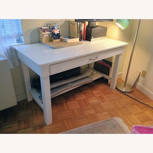 Used Pottery Barn Teen White Computer Desk for sale on AptDeco