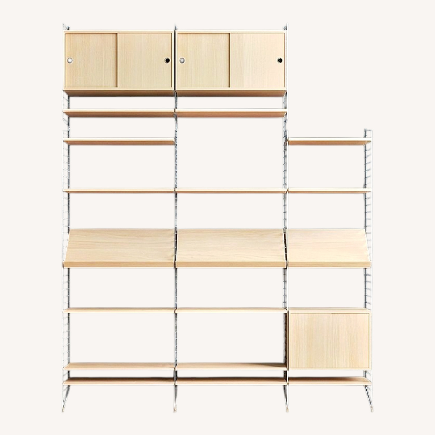 String Furniture Natural Wood Wall Unit - image-0