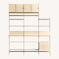 String Furniture Natural Wood Wall Unit