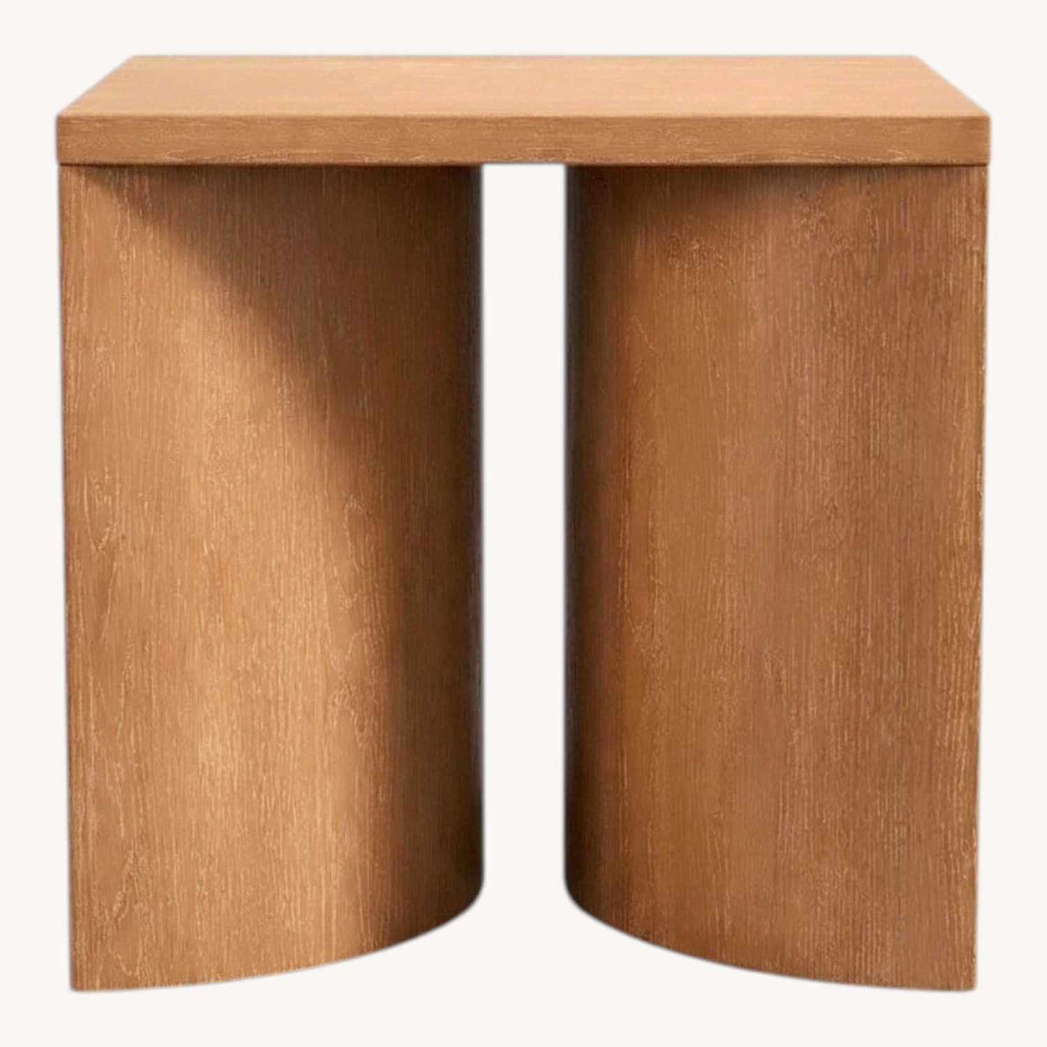 Crate & Barrel Virage Light Brown Wood Side Table - image-0