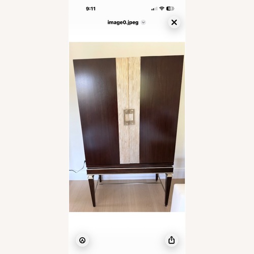 Used Ethan Allen Dark Brown Evansview Bar Cabinet for sale on AptDeco