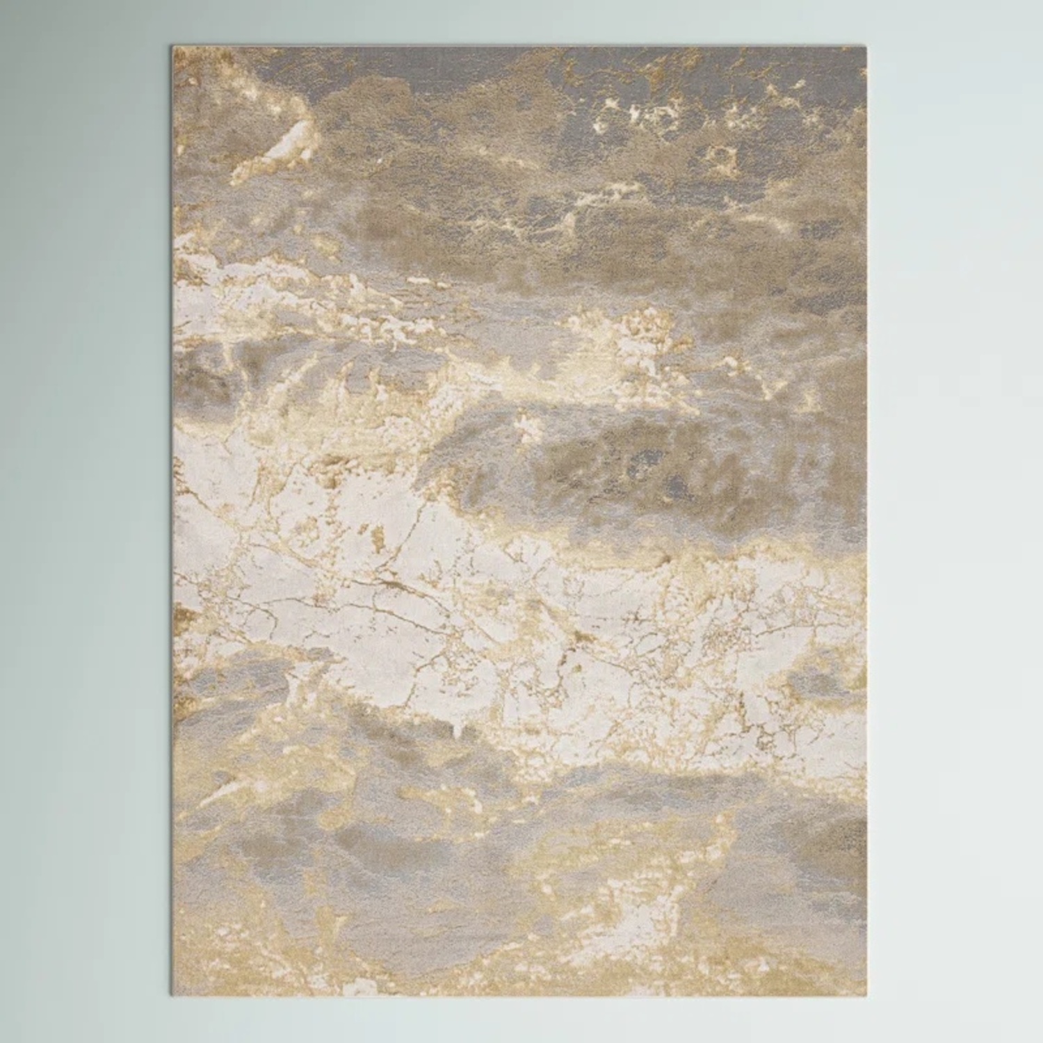 Wayfair Steelside Kari Gray/Gold Indoor Area Rug 6' x 9' - image-5