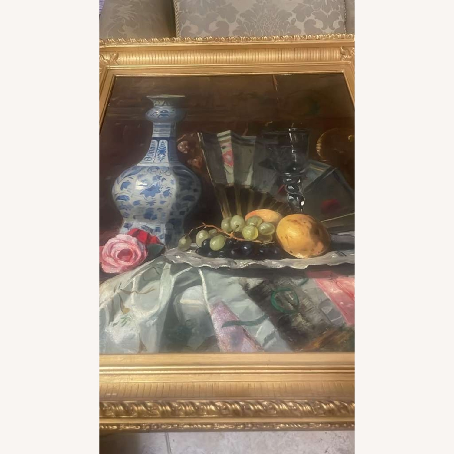 Large Vintage Framed Still Life Painting - image-2