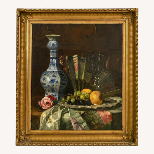 Used Large Vintage Framed Still Life Painting for sale on AptDeco