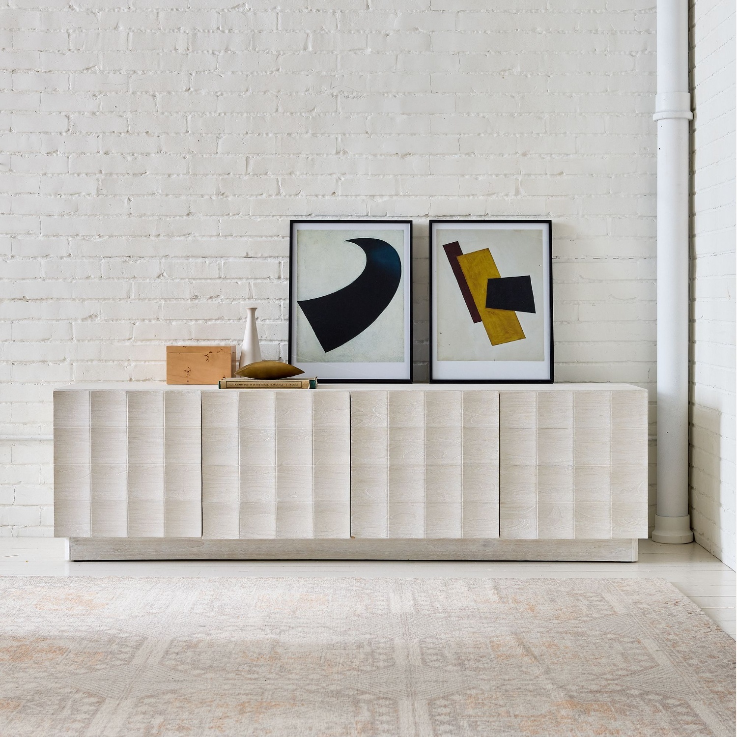 West Elm White Media Storage - image-4