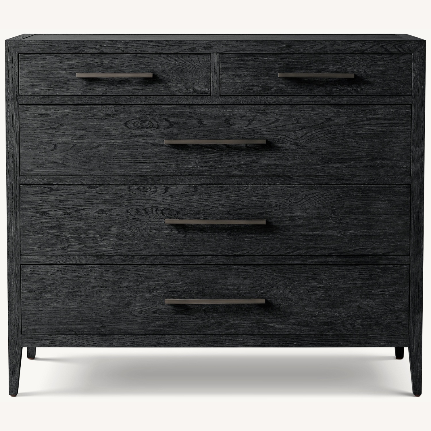 Restoration Hardware French Contemporary 5-Drawer Dresser Black Oak - image-28