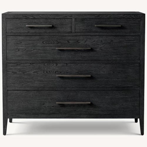 Used Restoration Hardware French Contemporary 5-Drawer Dresser Black Oak for sale on AptDeco