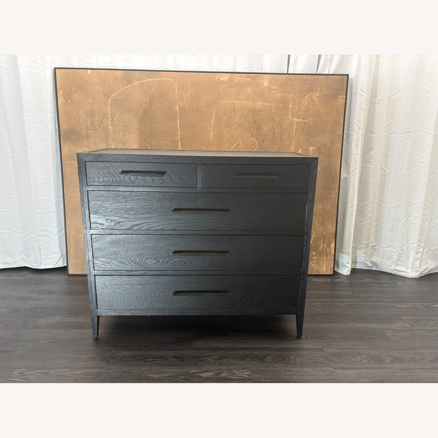 Restoration Hardware French Contemporary 5-Drawer Dresser Black Oak - image-18