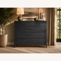 Restoration Hardware French Contemporary 5-Drawer Dresser Black Oak