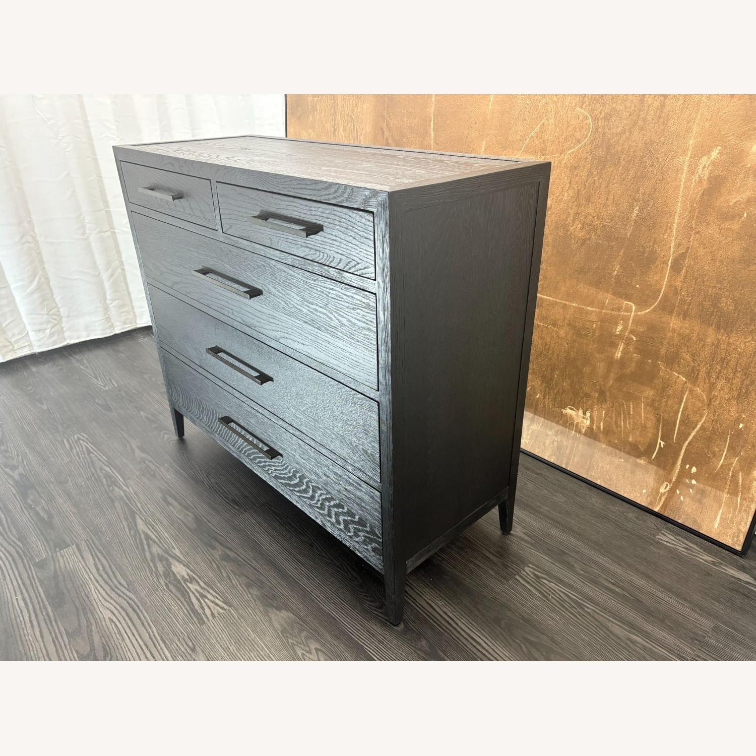 Restoration Hardware French Contemporary 5-Drawer Dresser Black Oak - image-25
