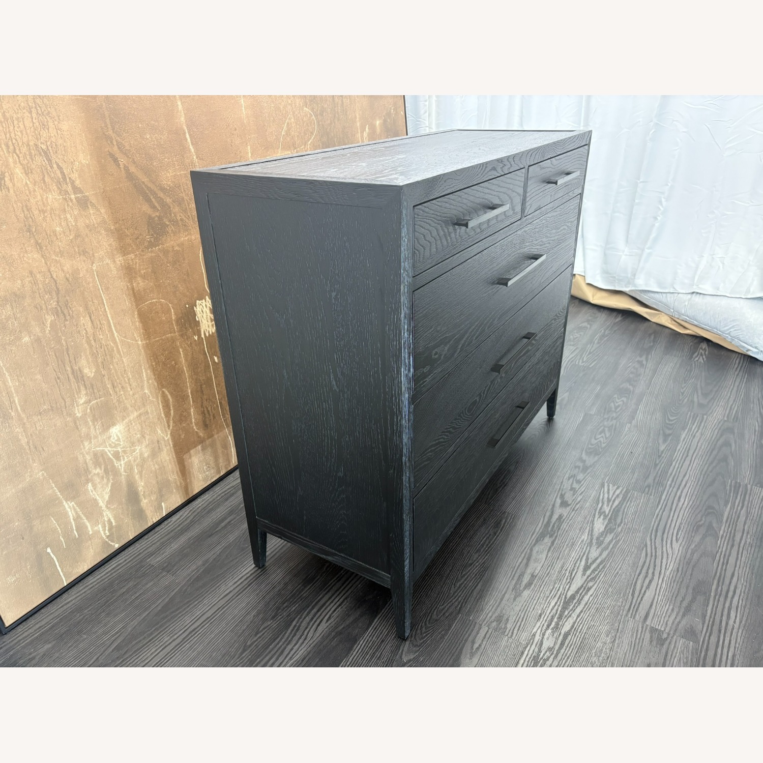 Restoration Hardware French Contemporary 5-Drawer Dresser Black Oak - image-24