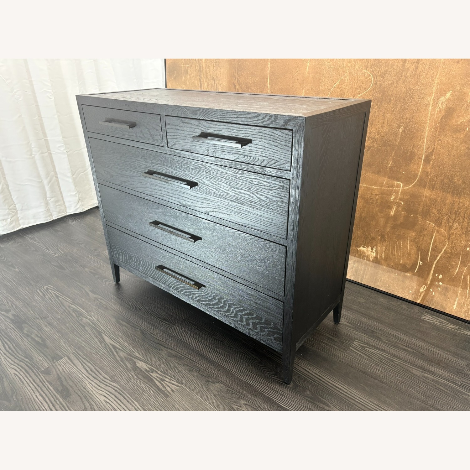 Restoration Hardware French Contemporary 5-Drawer Dresser Black Oak - image-21