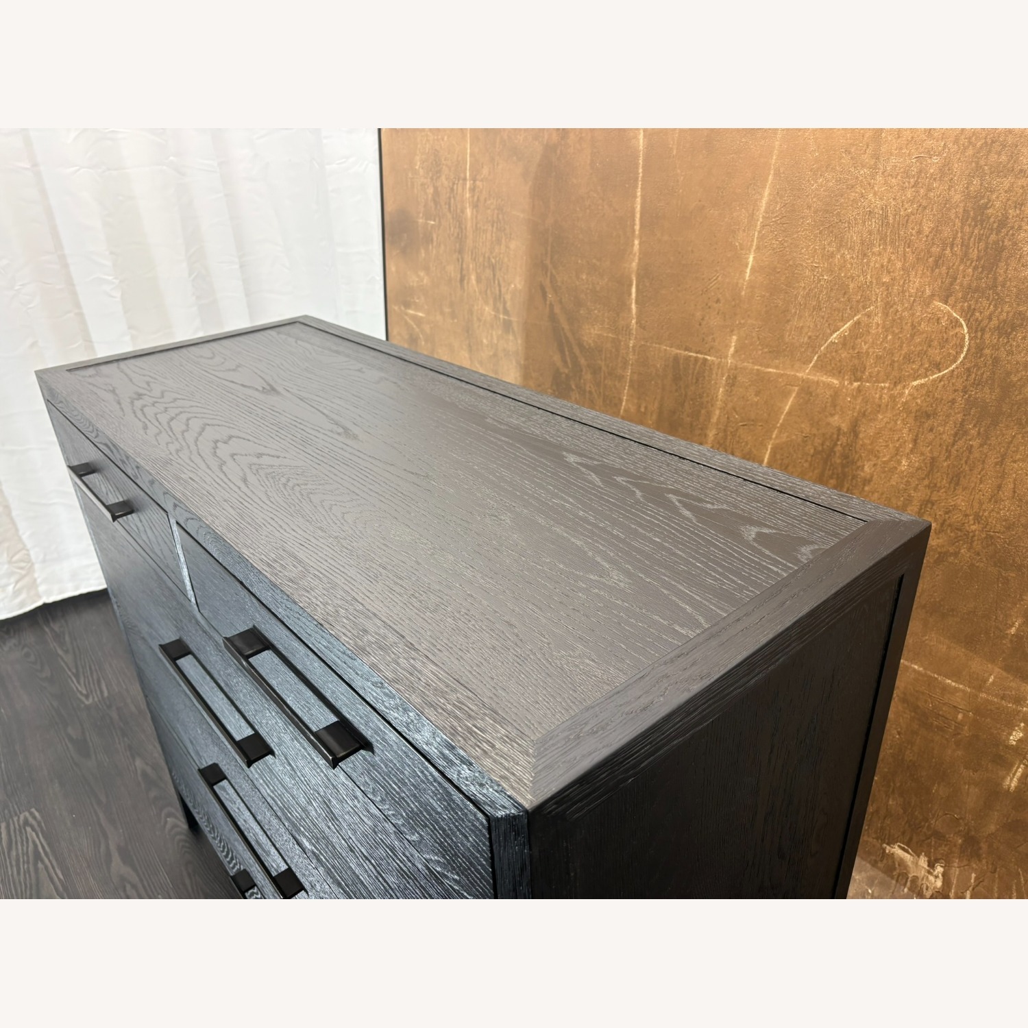 Restoration Hardware French Contemporary 5-Drawer Dresser Black Oak - image-27