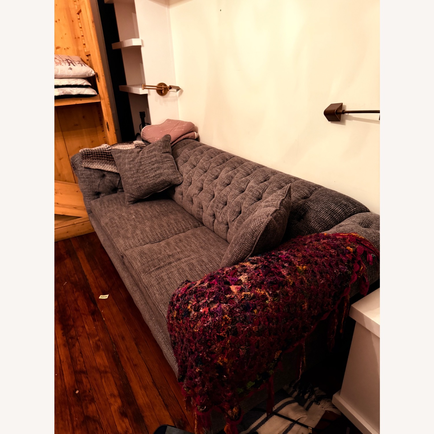 Bordeaux Light Gray Fabric Sleeper Sofa - image-3