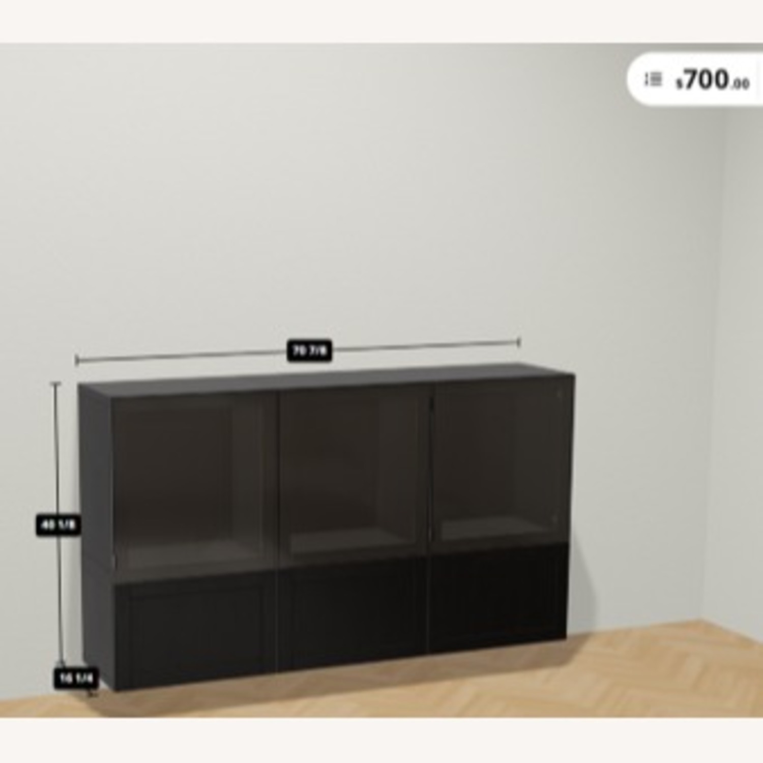 IKEA BESTA Black Sideboard - image-4