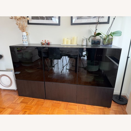 Used IKEA BESTA Black Sideboard for sale on AptDeco
