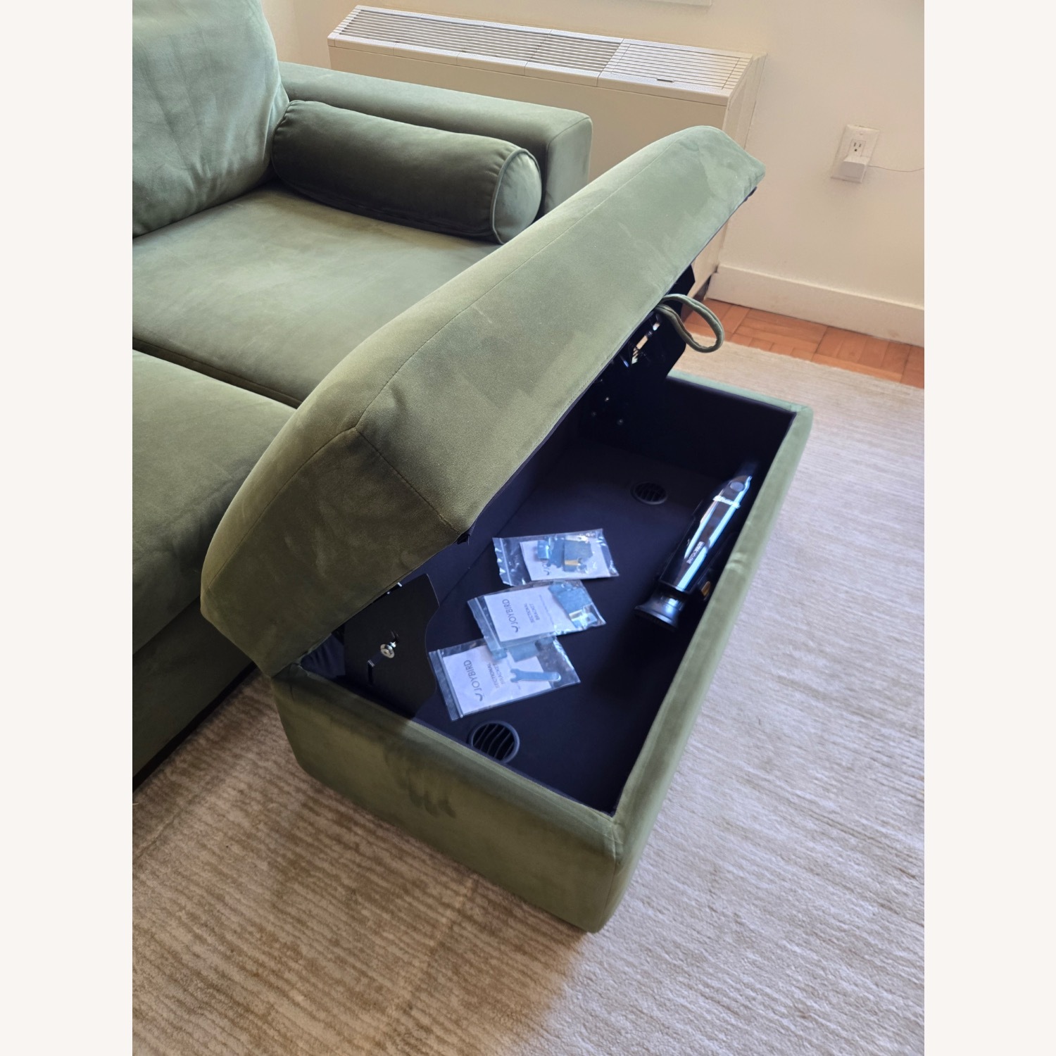 Joybird Holt Green Velvet 3+ Piece Sectional - image-3