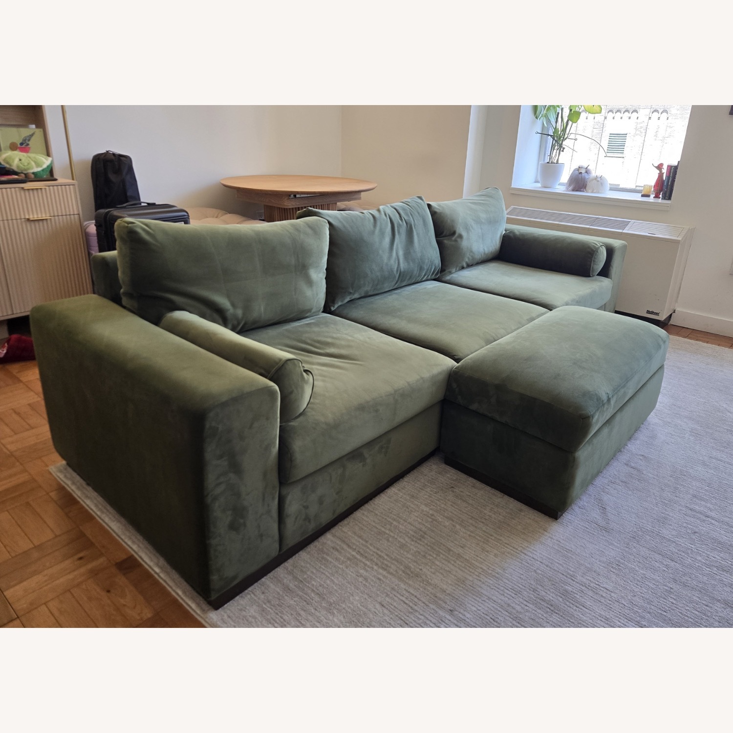 Joybird Holt Green Velvet 3+ Piece Sectional - image-2