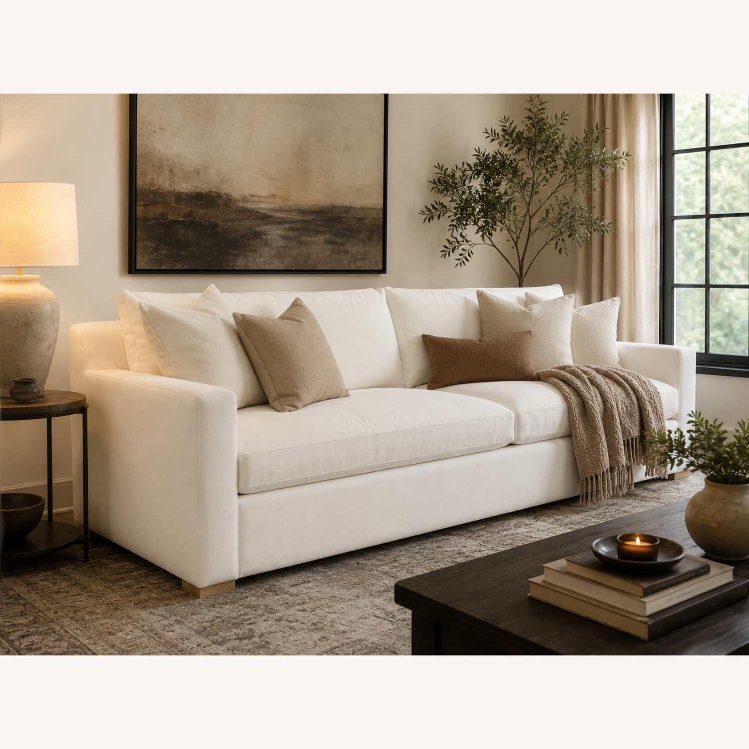 Restoration Hardware Belgian Track Arm 2-Cushion Sofa – 8' Luxe - image-0