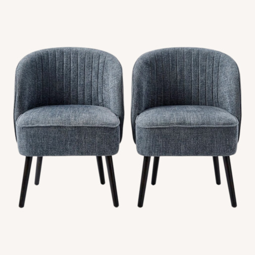 Used Dark Gray/Blue Fabric Accent Chairs for sale on AptDeco