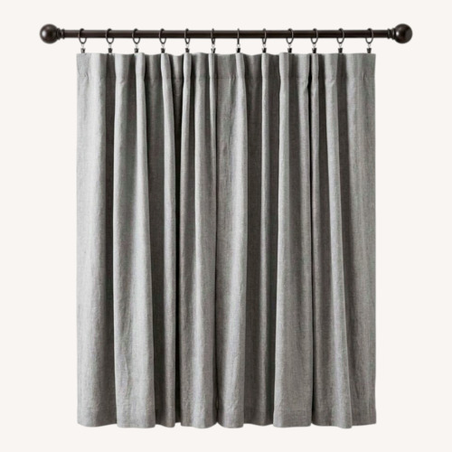 Used PB Gray Belgian Flax Blackout Curtains for sale on AptDeco