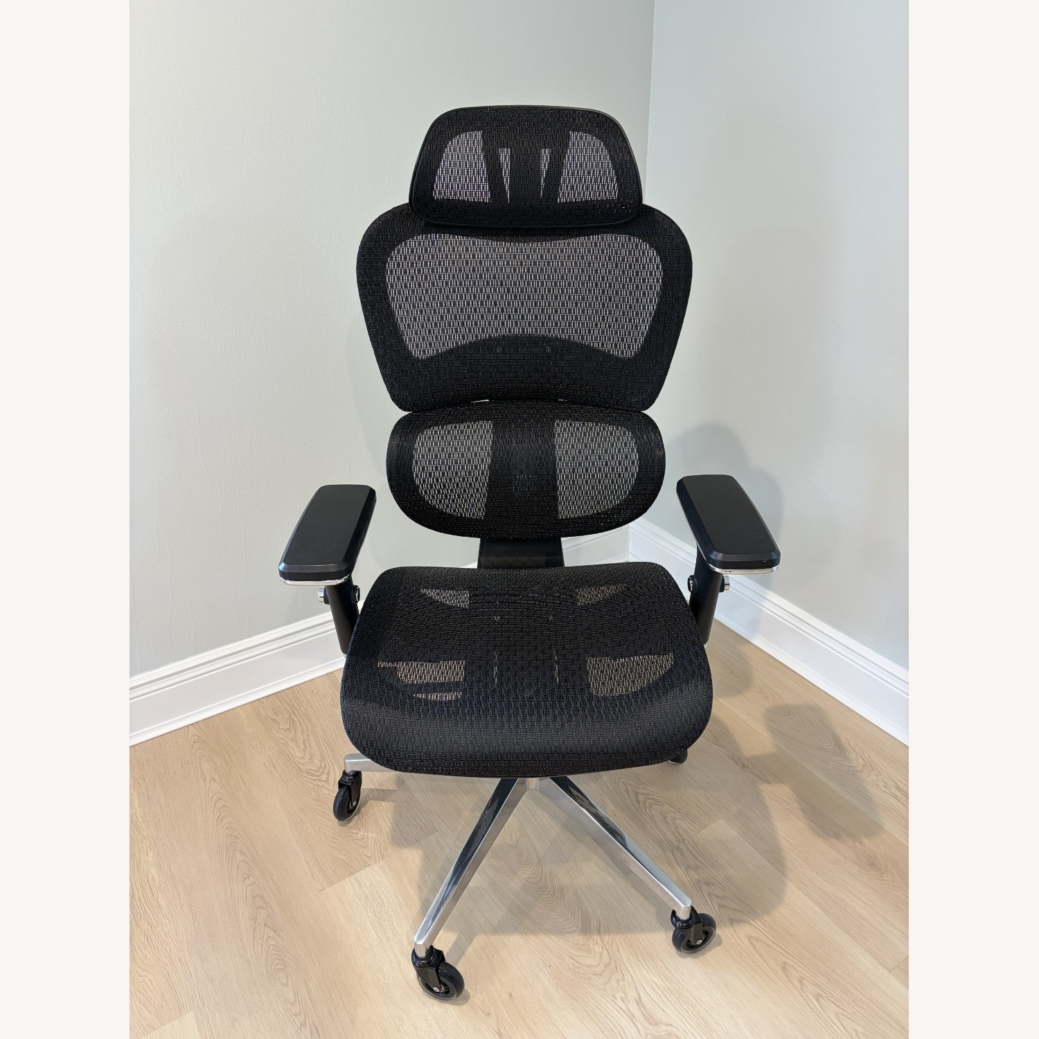 Black Fabric Office Chair - image-1