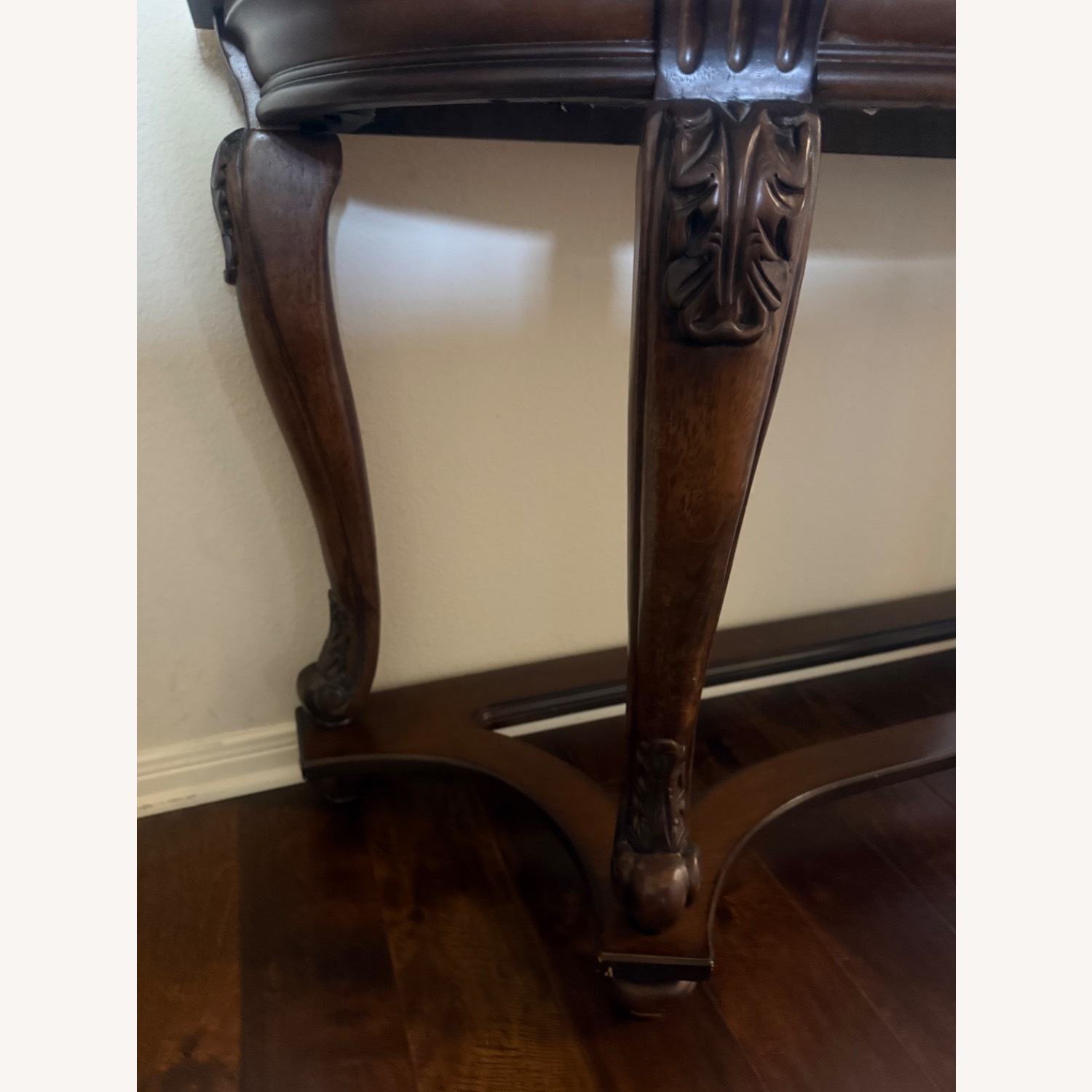 Dark Brown Wood Side Table - image-3