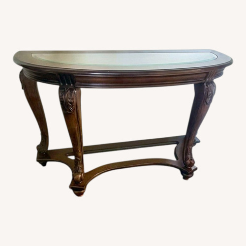 Used Dark Brown Wood Side Table for sale on AptDeco