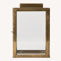 Gold Metal/Glass Lantern
