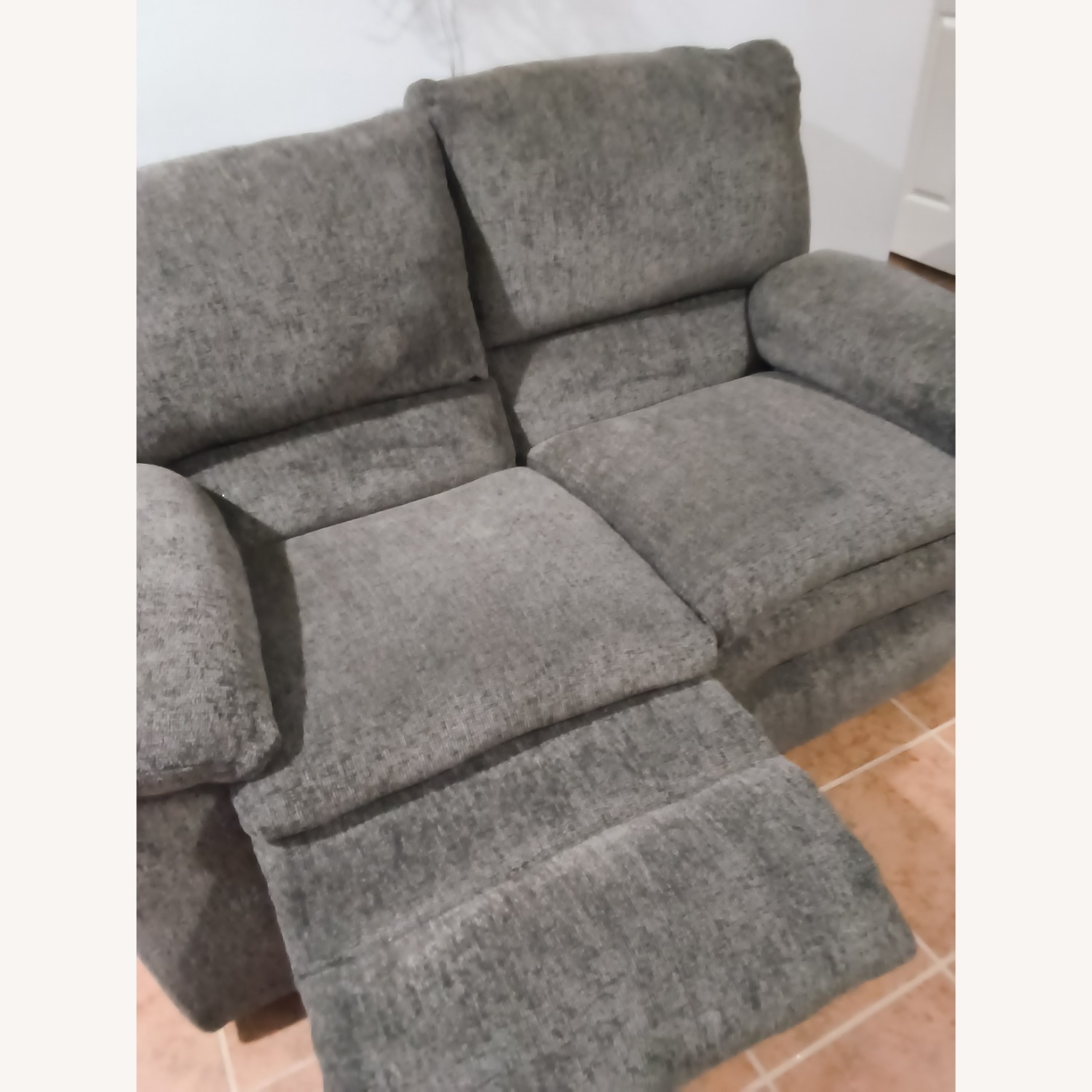 Dark Gray Fabric 2 Seater Sofa - image-2