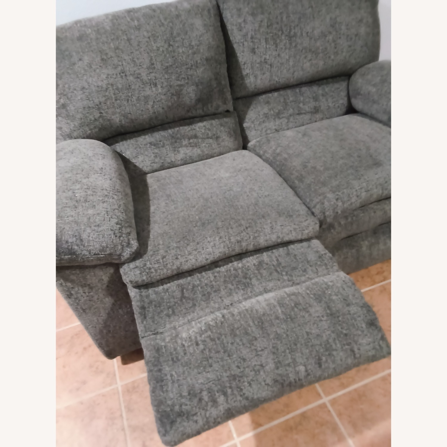 Dark Gray Fabric 2 Seater Sofa - image-3