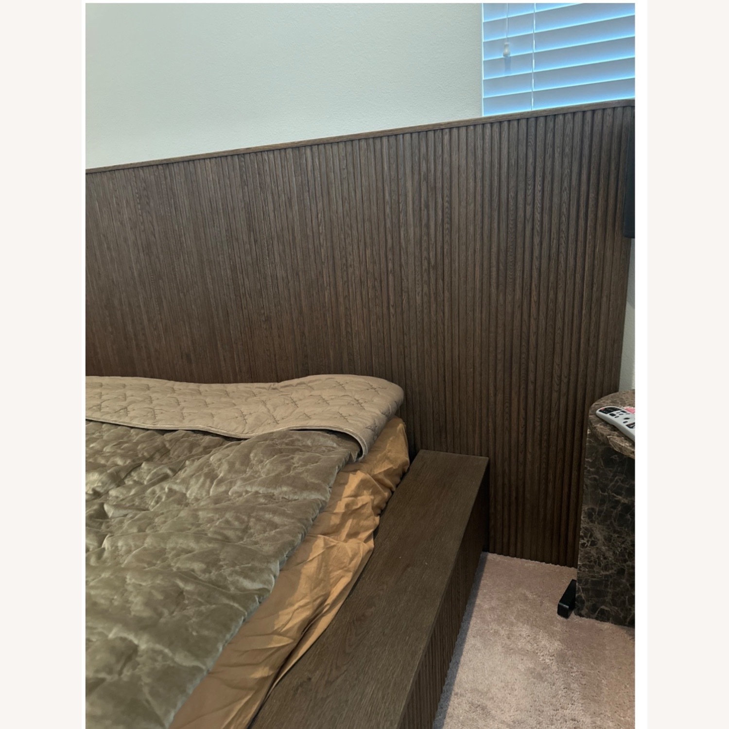 Restoration Hardware Dark Brown Mulholland Extended Panel Bed - image-7