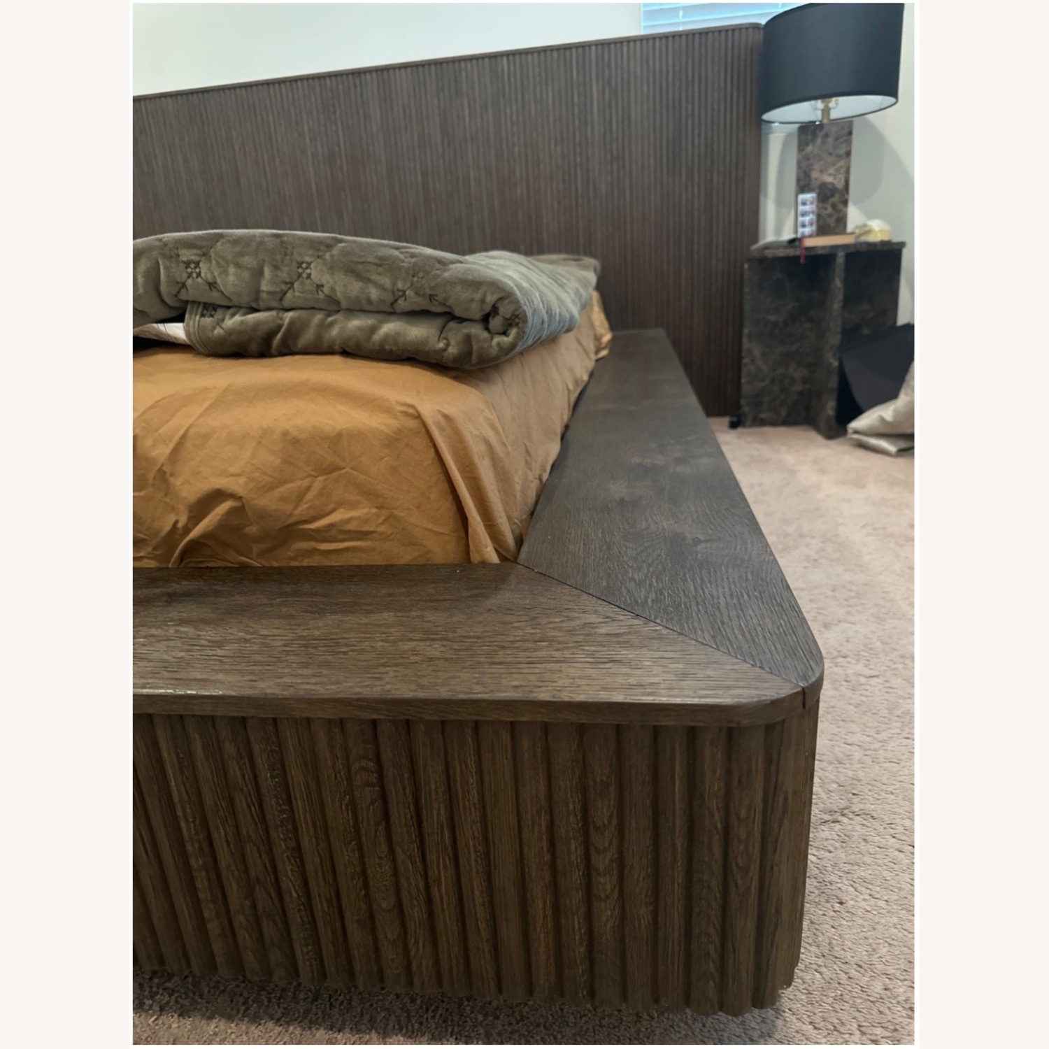 Restoration Hardware Dark Brown Mulholland Extended Panel Bed - image-6