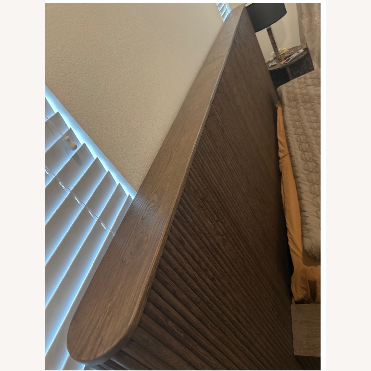 Restoration Hardware Dark Brown Mulholland Extended Panel Bed - image-10