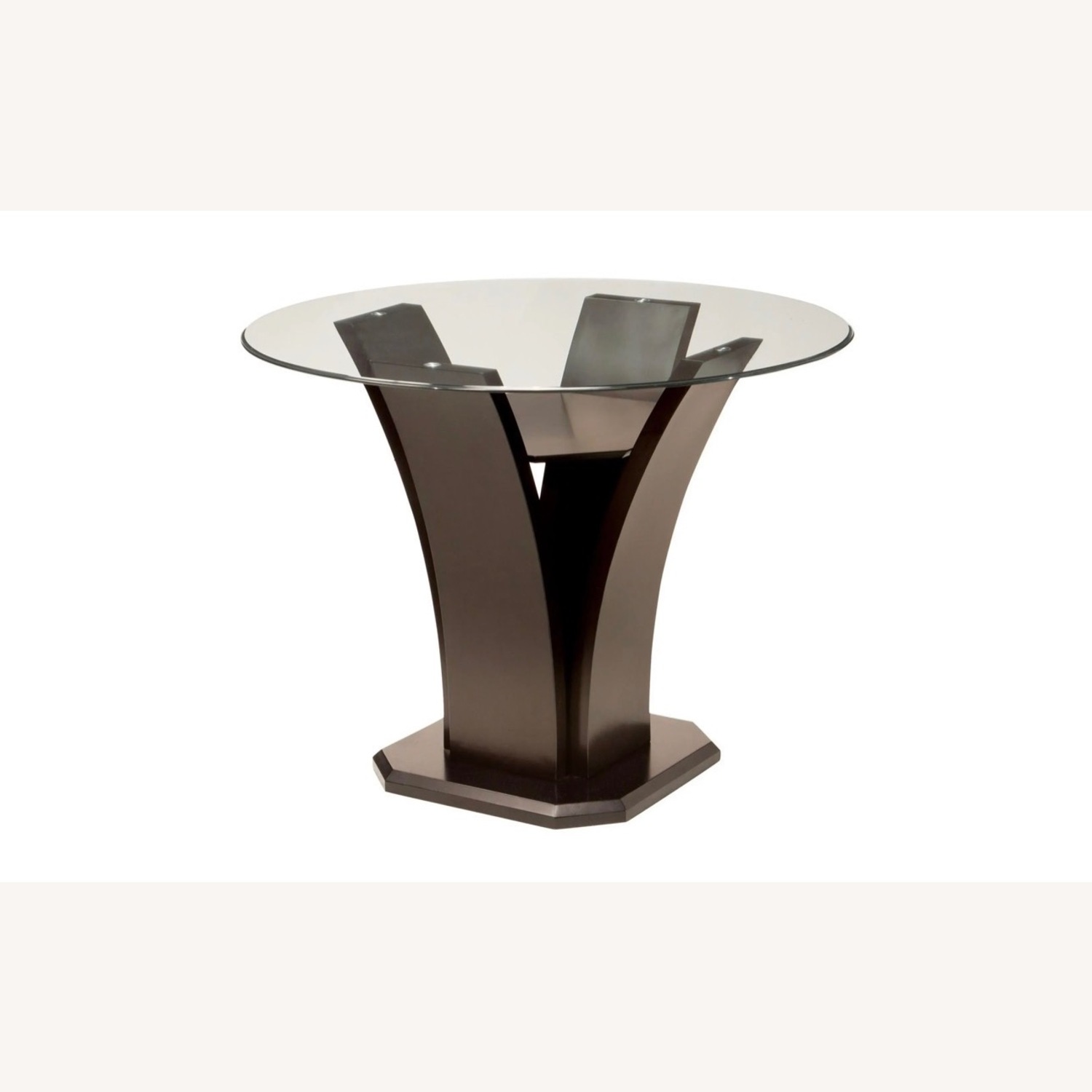 Raymour & Flanigan Venice 5 Piece Glass Top High Table Chairs - image-1
