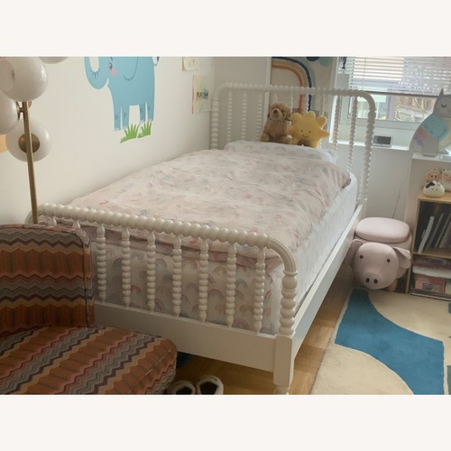 Used Crate & Kids Jenny Lind White Wood Spindle Kids Twin Bed for sale on AptDeco