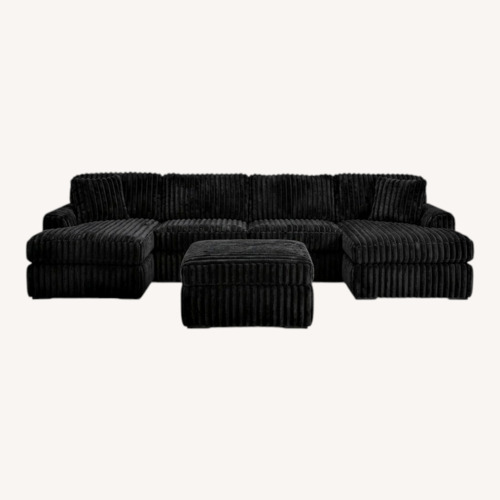 Used Black Sectional for sale on AptDeco