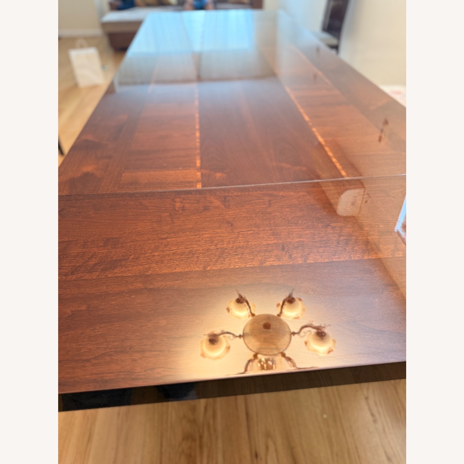 Dark Brown Wood Dining Table - image-3