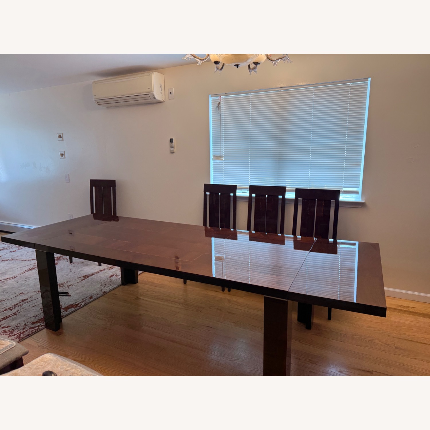 Dark Brown Wood Dining Table - image-1