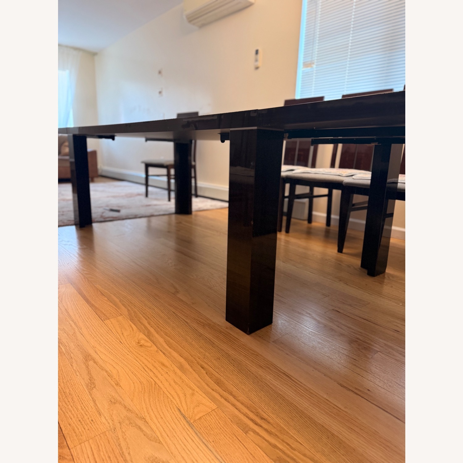 Dark Brown Wood Dining Table - image-5