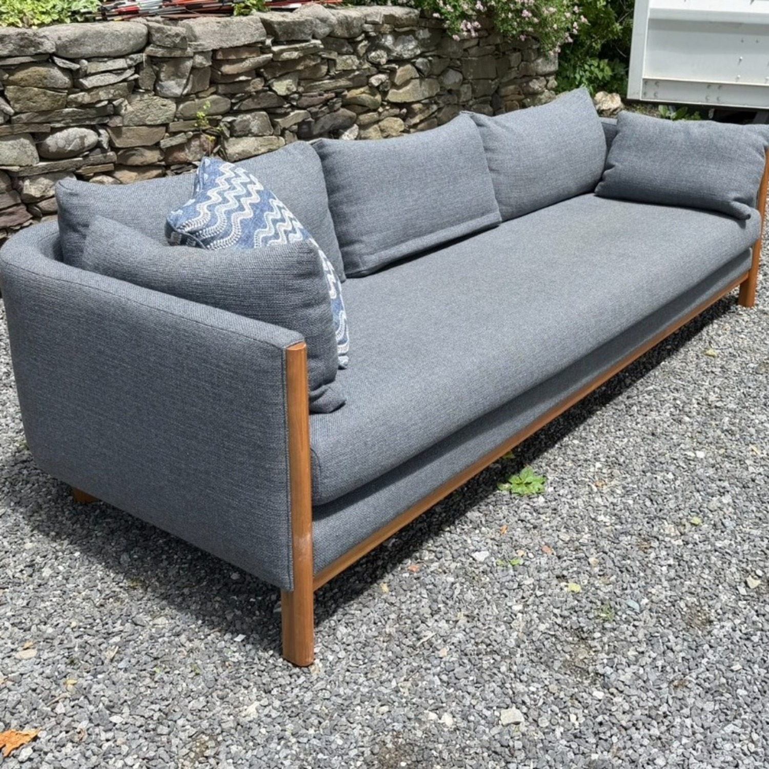 Design Within Reach Emmy Blue Fabric 3+ Seater Sofa - image-5