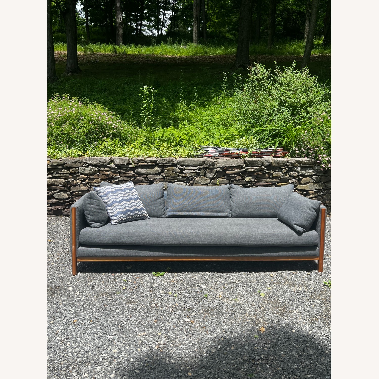 Design Within Reach Emmy Blue Fabric 3+ Seater Sofa - image-1